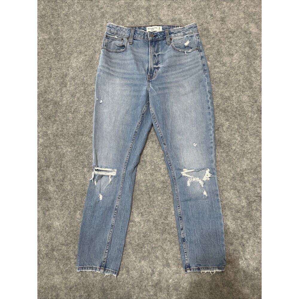 Abercrombie & Fitch Curve Love High Rise Women's Skinny Jeans Sz 27/4 Blue Light